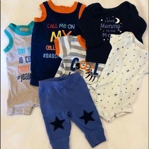 6x Piece NewBorn Baby Boy Bundle